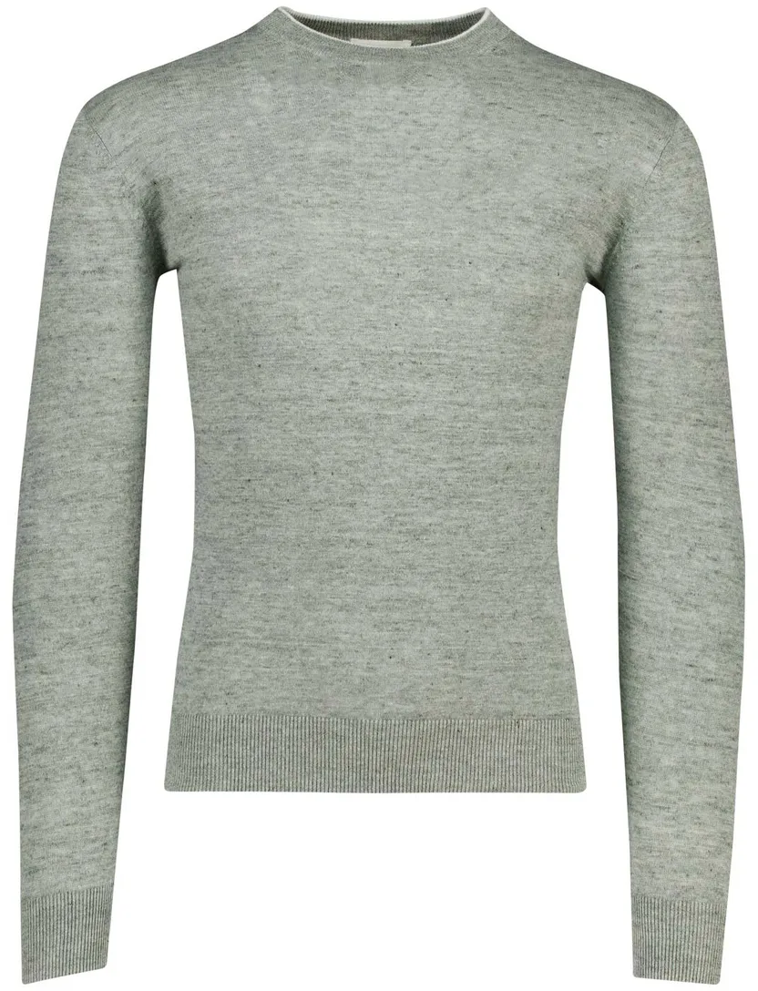 Gentiluomo trui groen gemêleerd regular fit