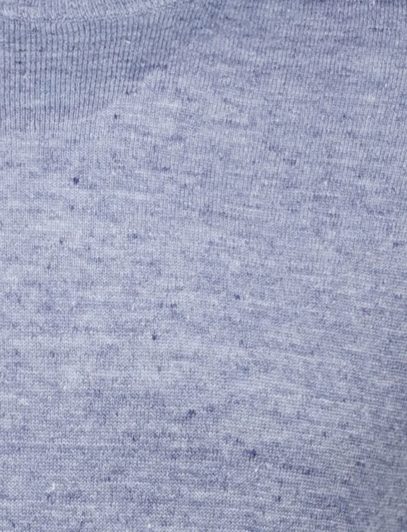 Gentiluomo trui blauw regular fit gemêleerd ronde hals