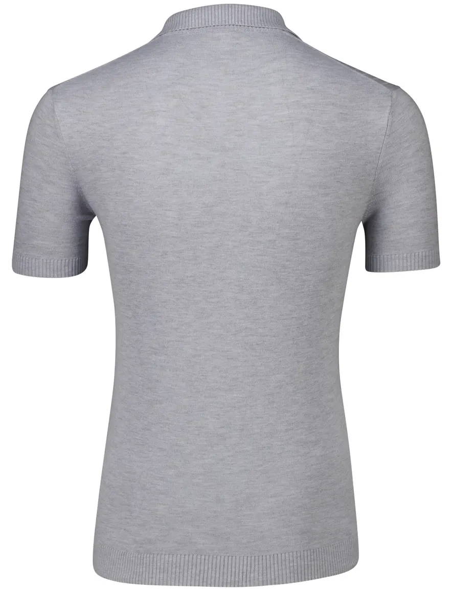 Gentiluomo poloshirt grijs effen normale fit structuur