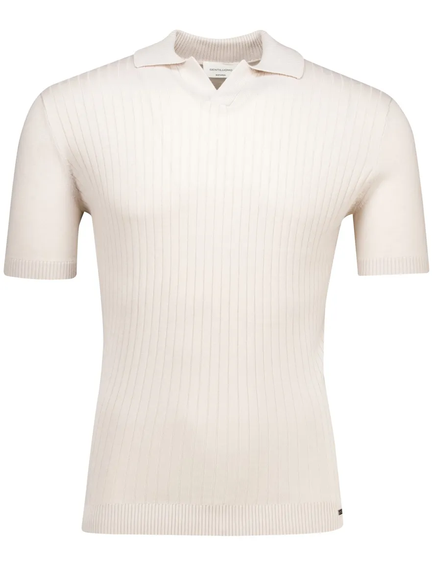 Gentiluomo polo beige v-hals