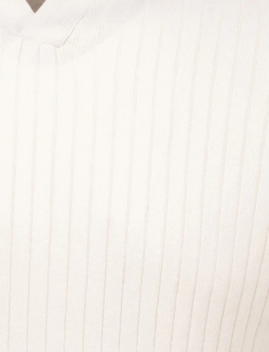 Gentiluomo polo beige v-hals met boord