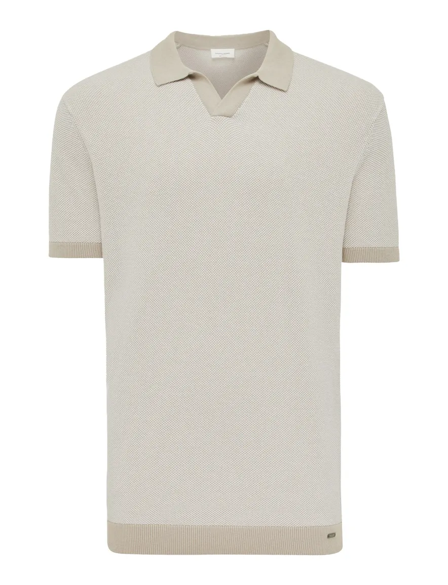 Gentiluomo polo beige effen