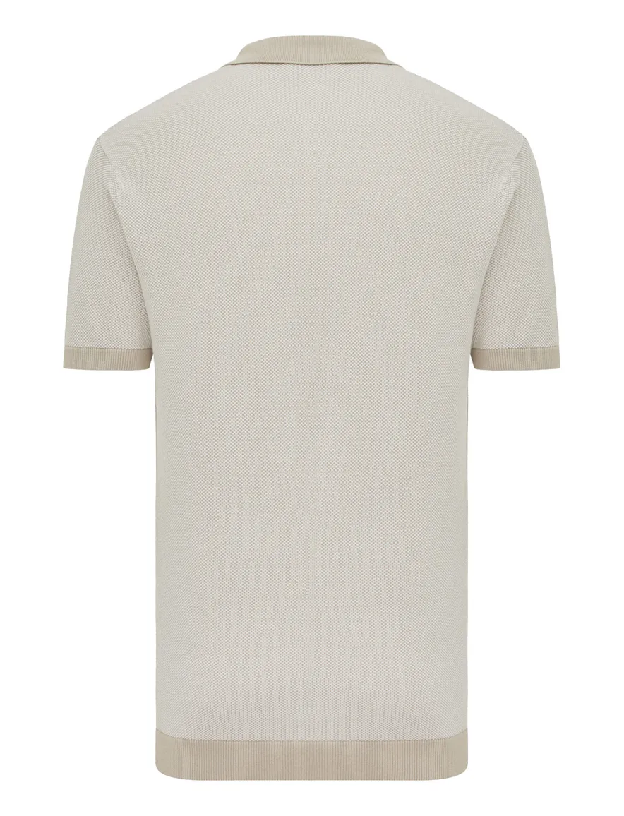 Gentiluomo polo beige effen