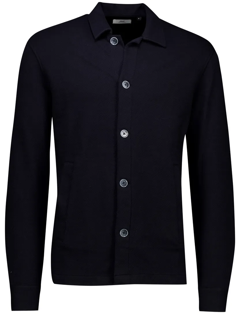 donkerblauw Gentiluomo Navigli stretch overshirt