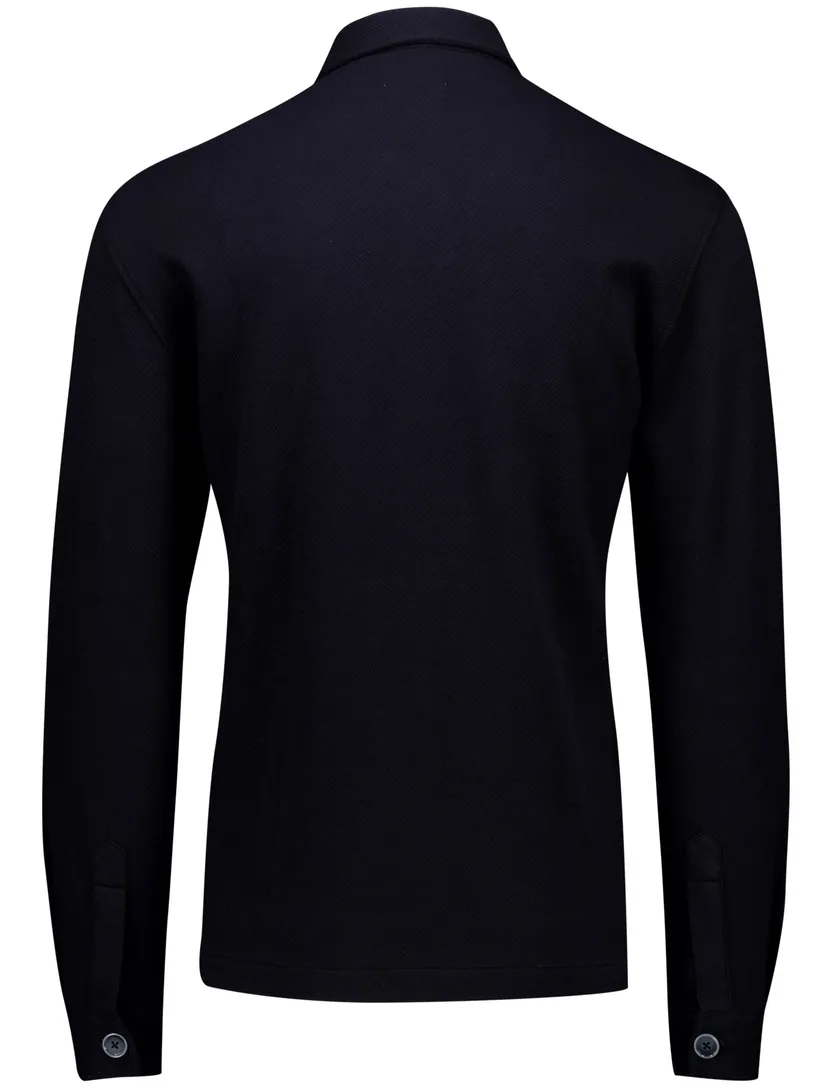 donkerblauw Gentiluomo Navigli stretch overshirt