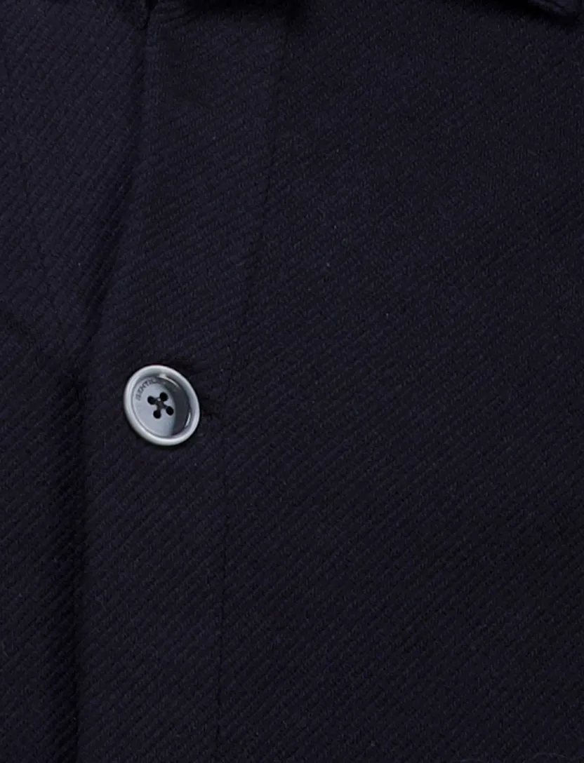 donkerblauw Gentiluomo Navigli stretch overshirt