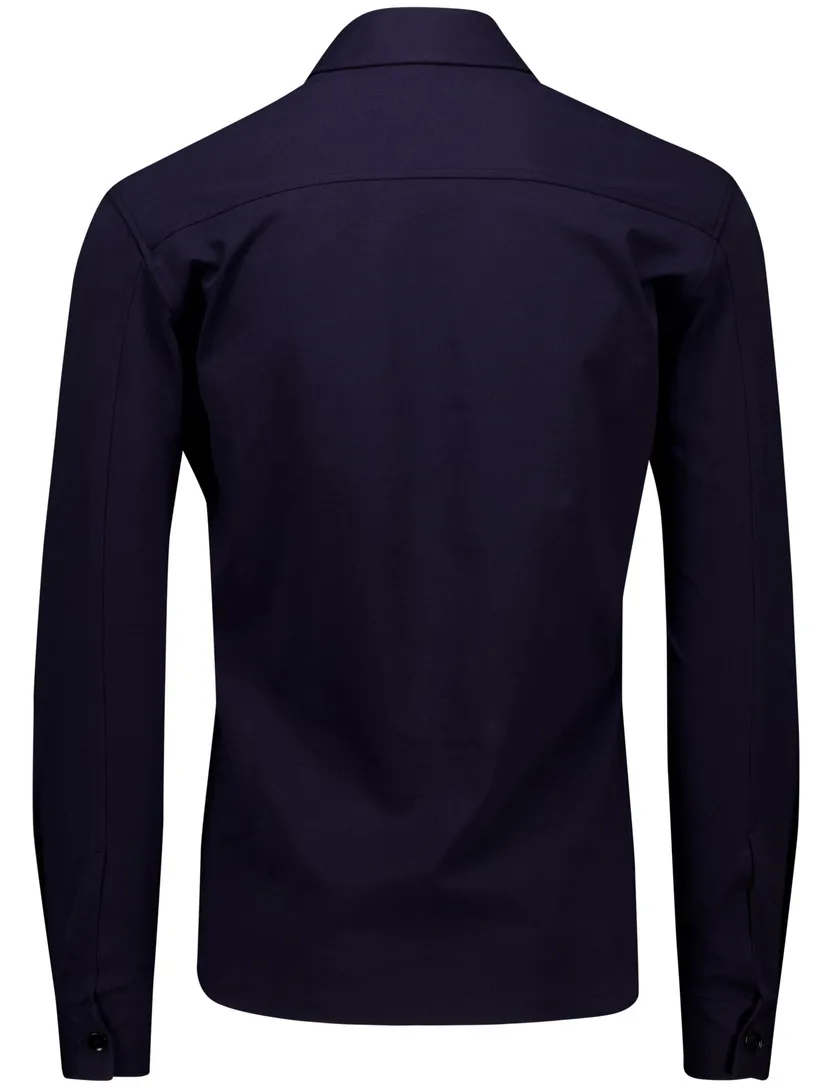 Gentiluomo casual overshirt stretch donkerblauw
