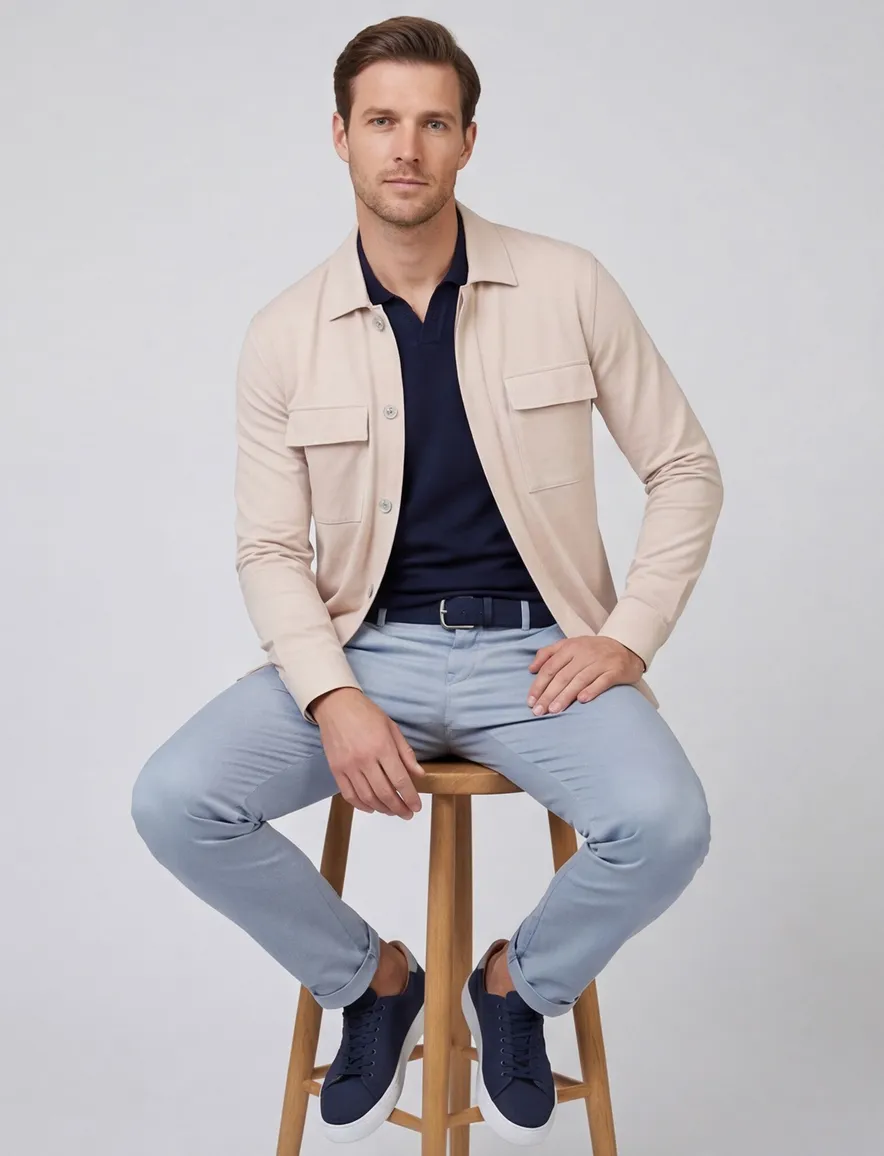 Overshirt creme Gentiluomo