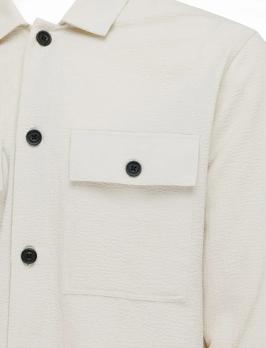 Genti overshirt creme normale fit