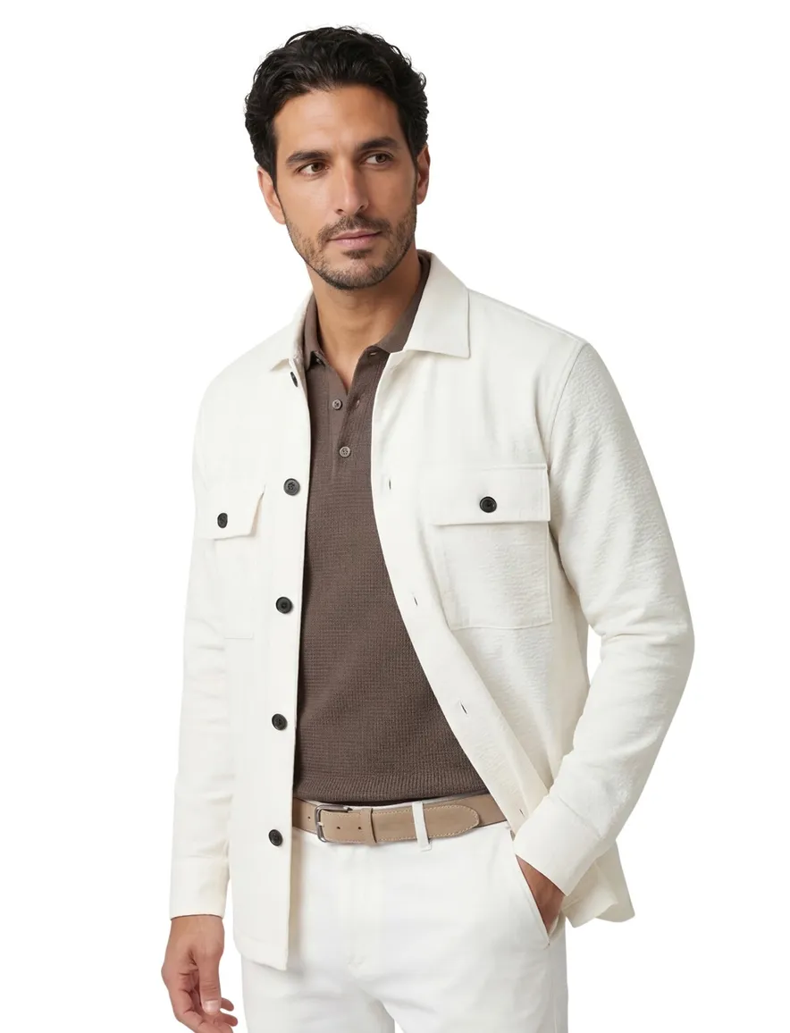 Genti overshirt creme normale fit