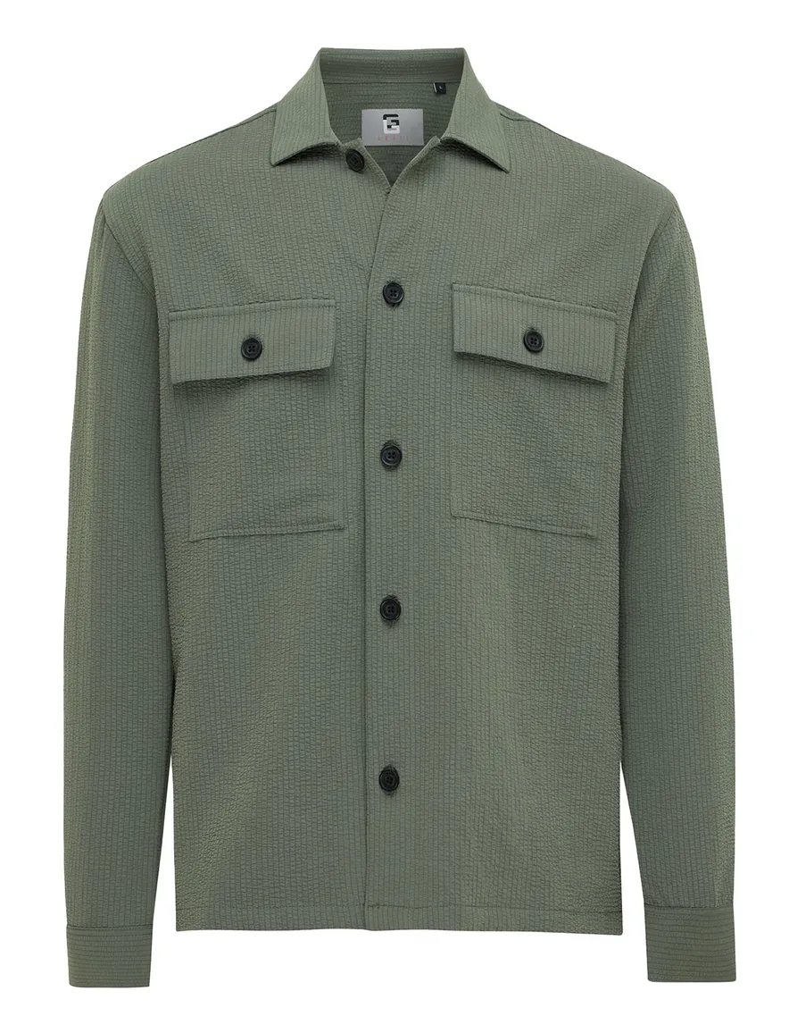 Genti overshirt groen polyester