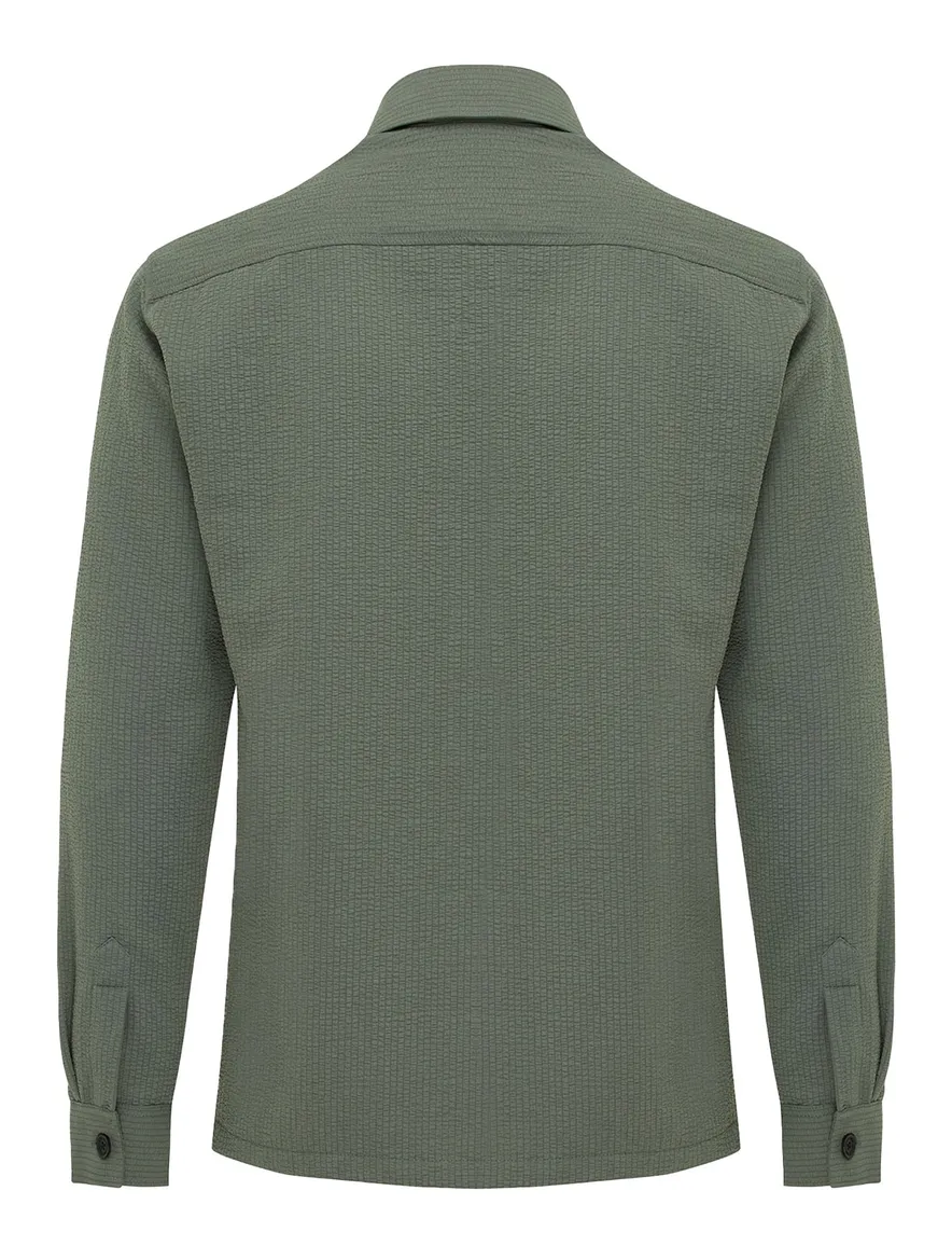 Genti overshirt groen normale fit