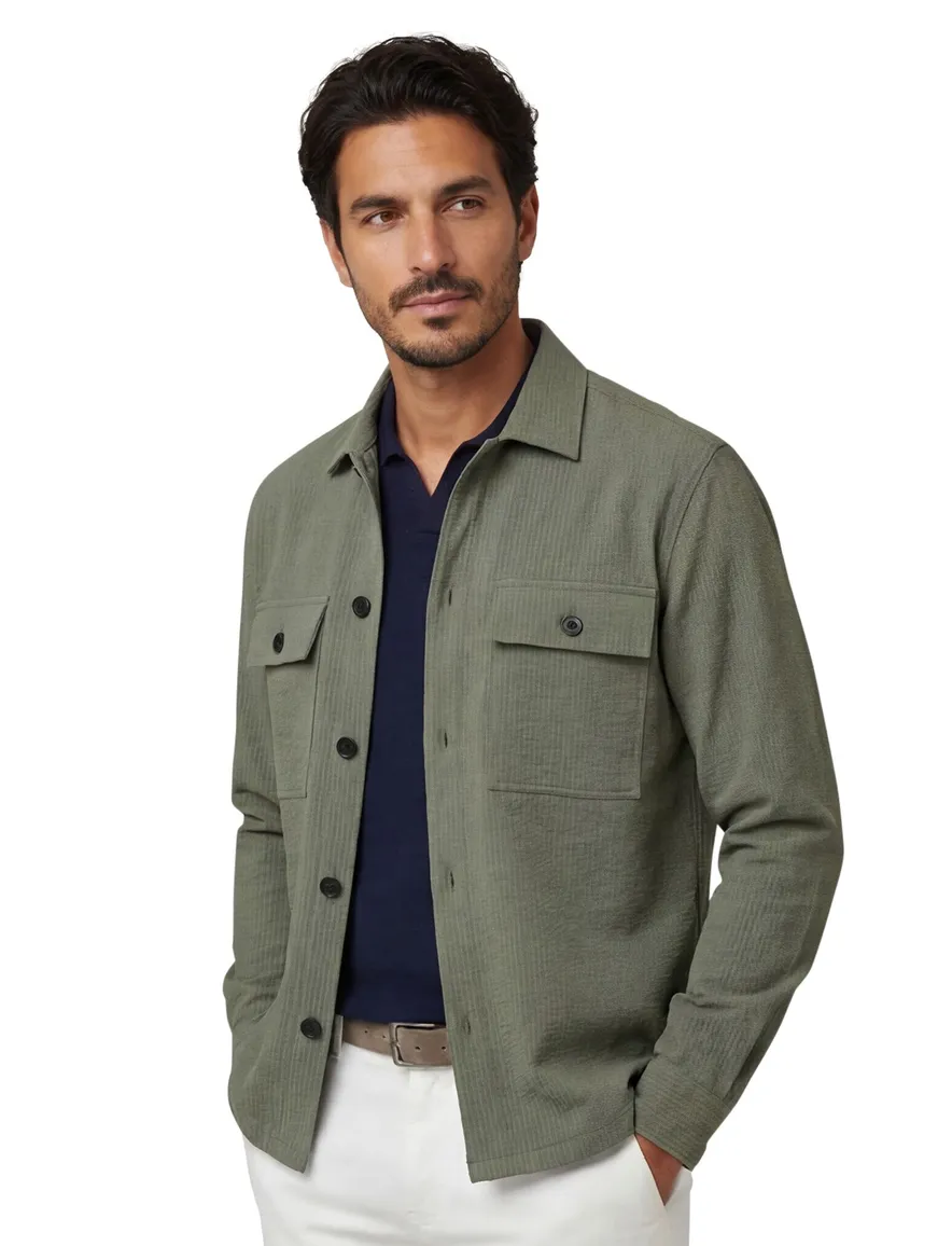 Genti overshirt groen polyester