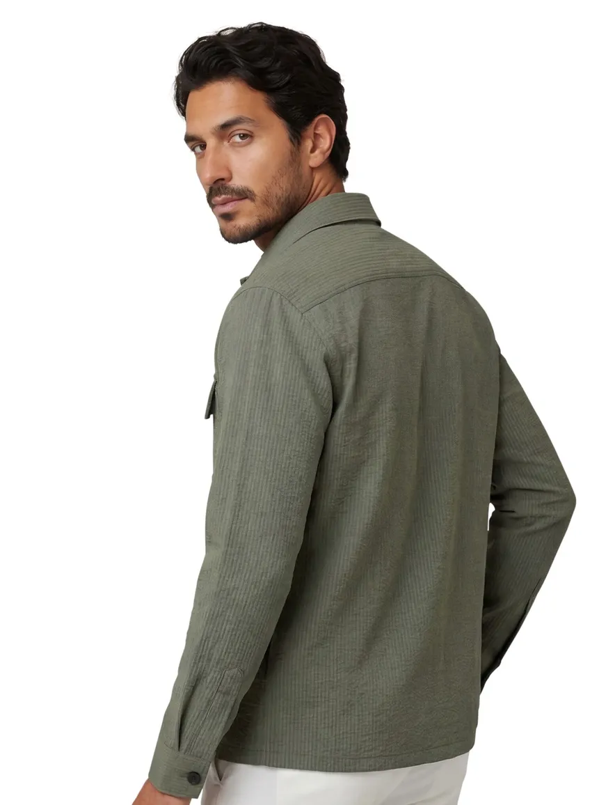 Genti overshirt groen polyester