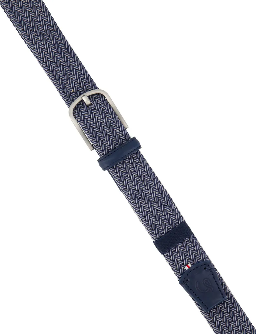 La Boucle riem blauw wit Deauville gevlochten