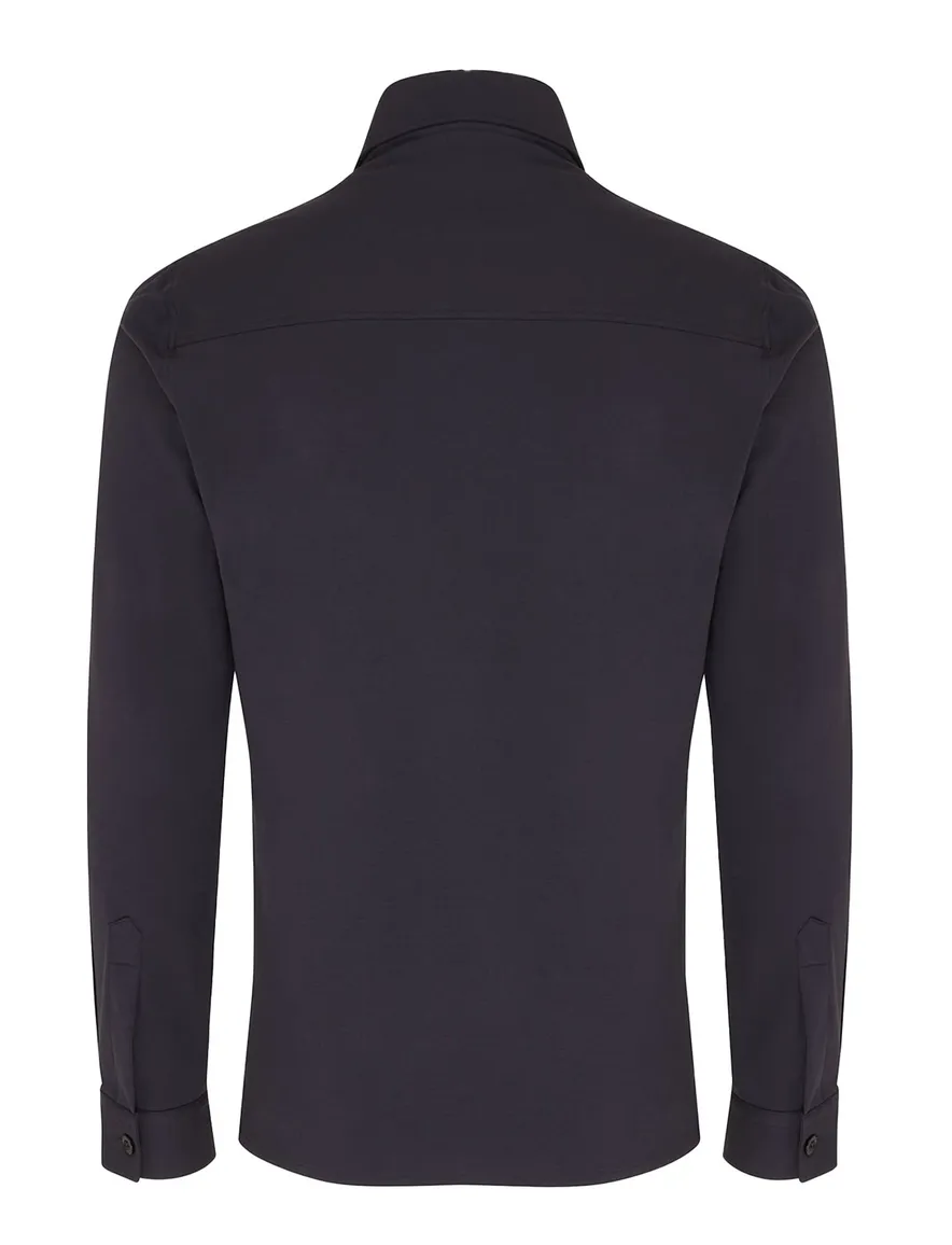 Genti overshirt donkerblauw effen