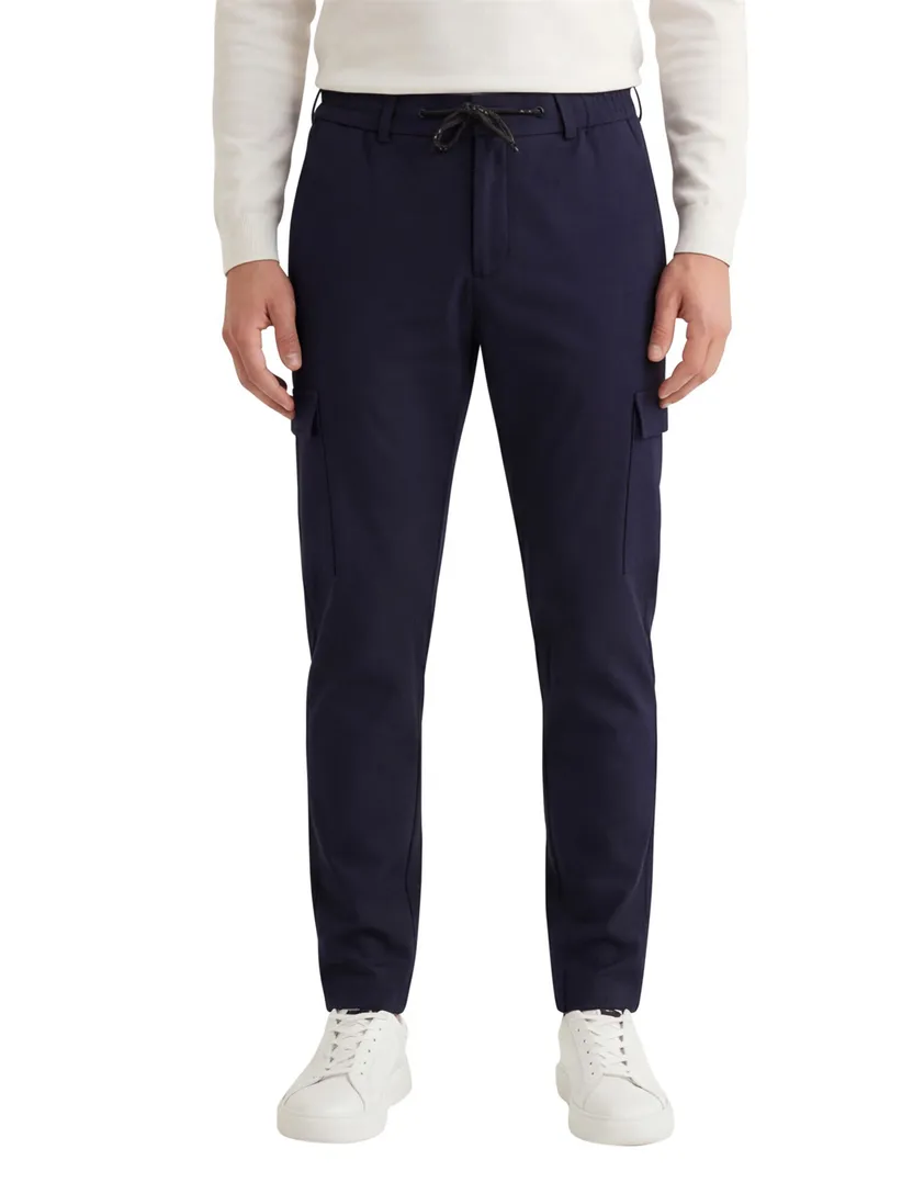 Genti chino donkerblauw effen