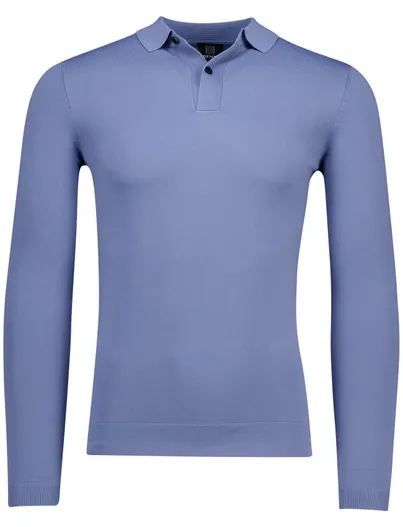 Gentiluomo blauw elegant Genti polo lange mouw