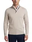 Genti turtle neck half zip trui beige
