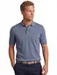 Genti polo blauw effen viscose normale fit