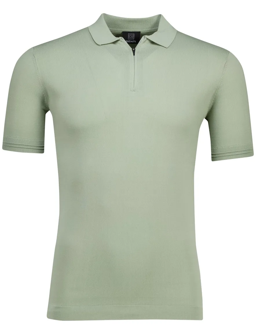 Genti polo groen effen