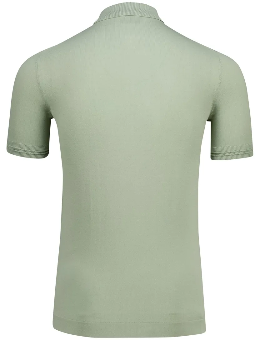groene effen Genti polo normale fit
