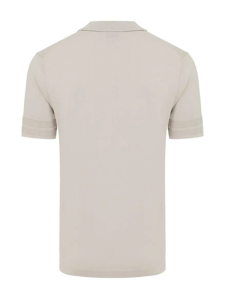 Genti polo bruin effen