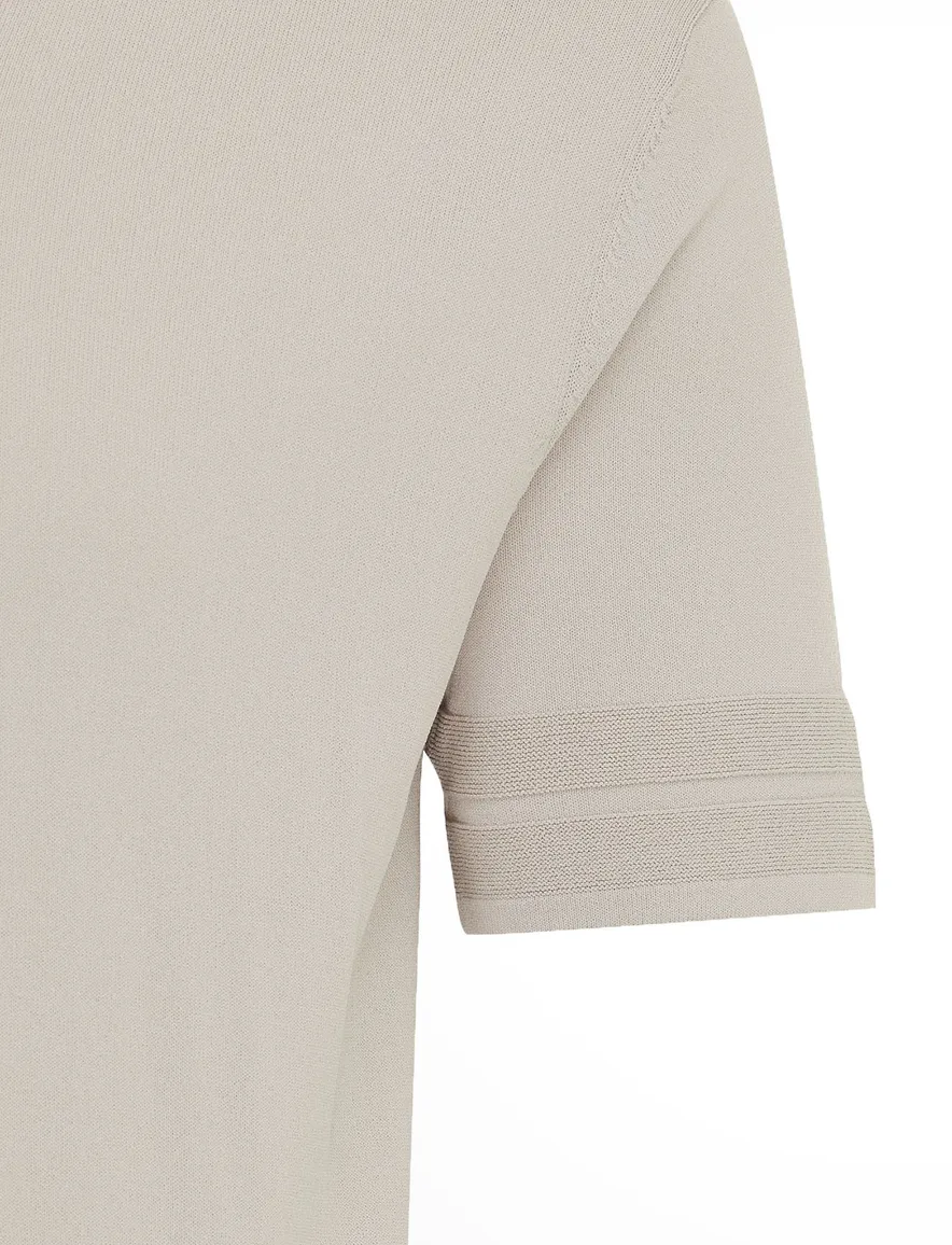 Genti polo bruin effen