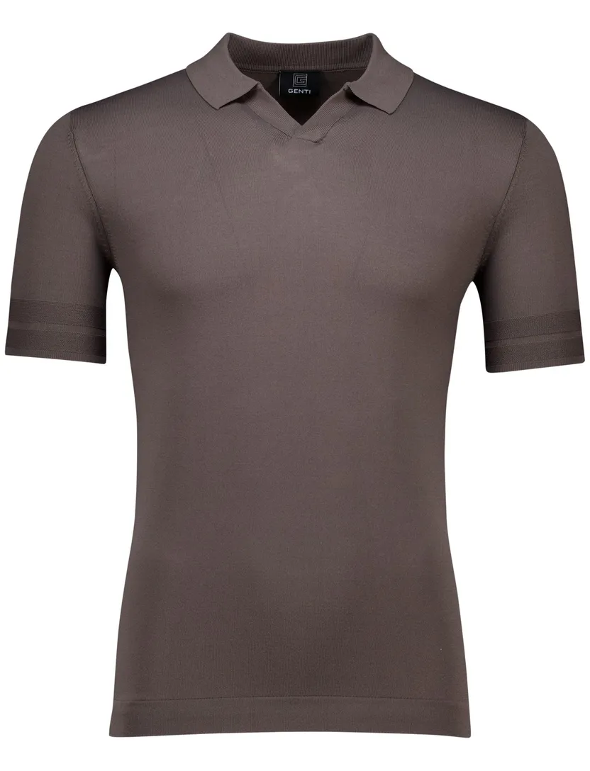 Genti polo bruin viscose