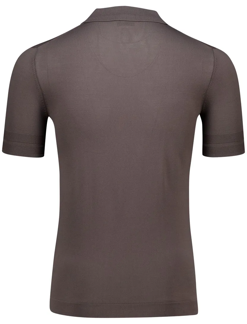 Genti polo bruin viscose