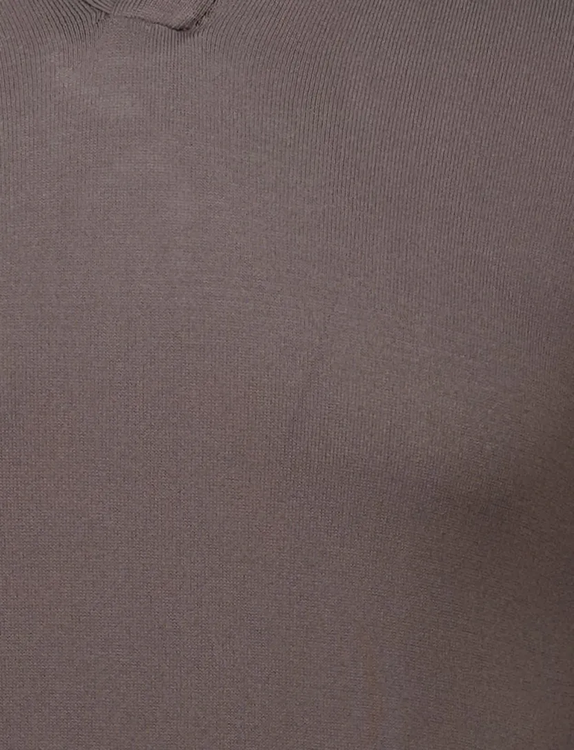 Genti polo bruin viscose
