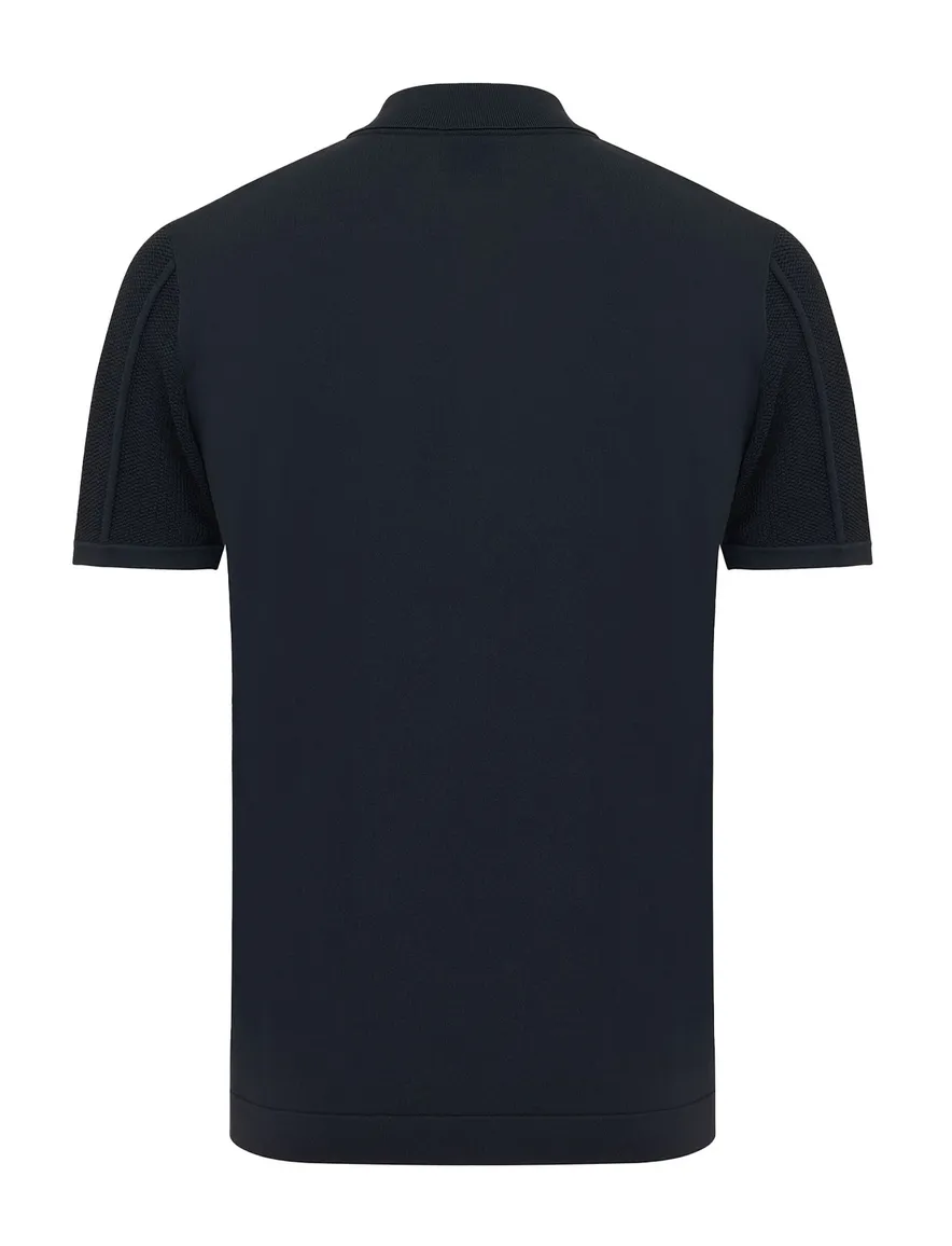 Genti overhemd donkerblauw effen