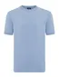 Genti T-shirt effen blauw normale fit viscose