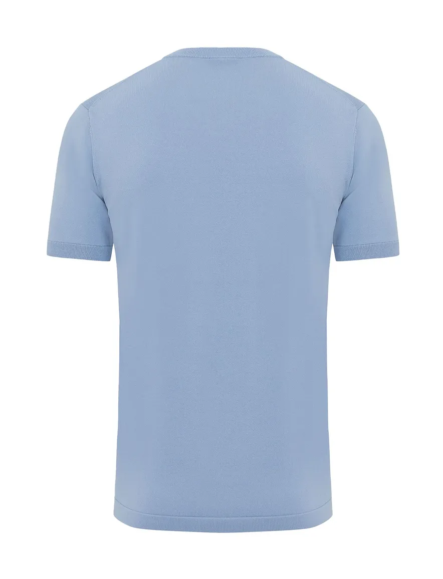 Genti T-shirt blauw effen