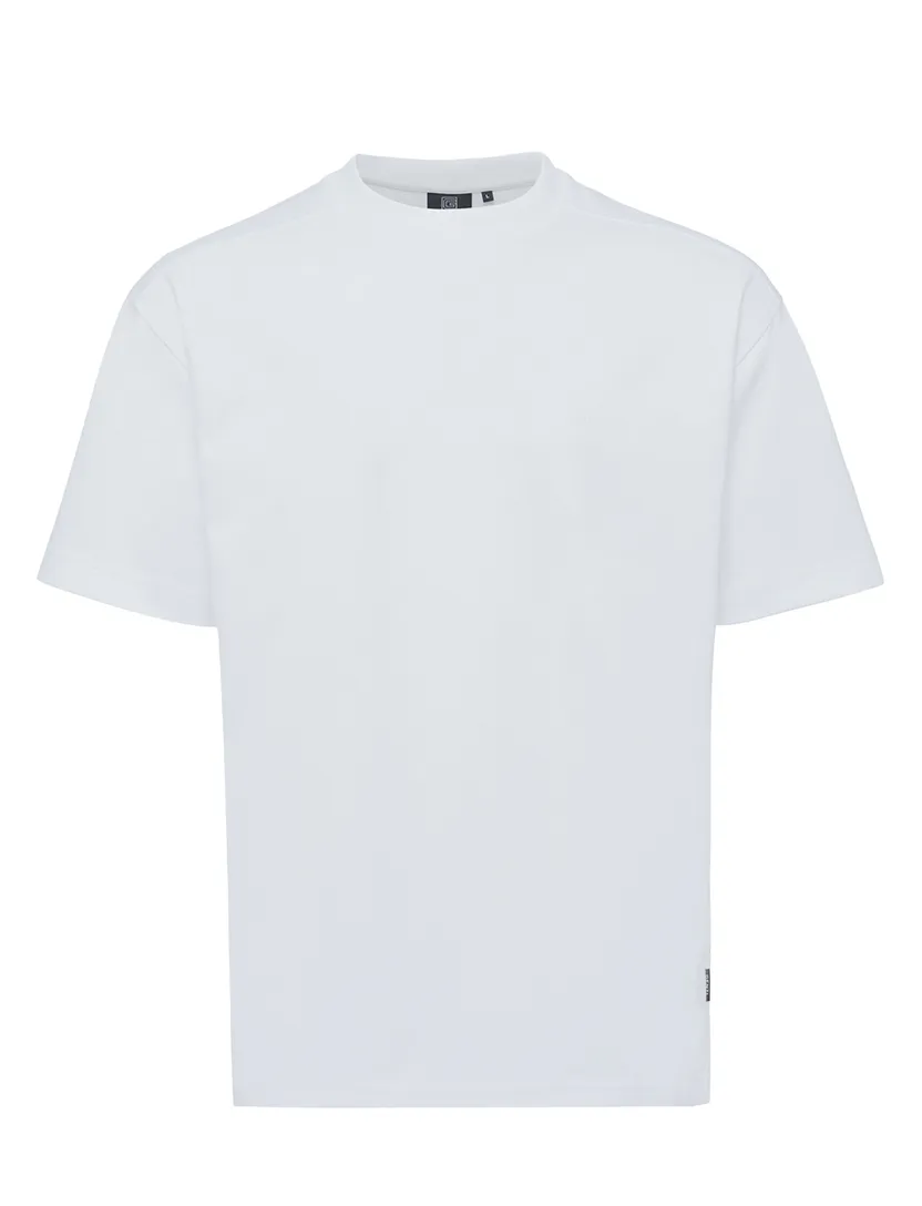 Genti T-shirt wit effen normale fit polyamide