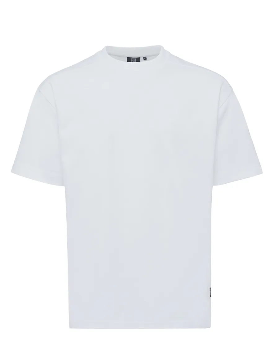 Genti T-shirt wit effen