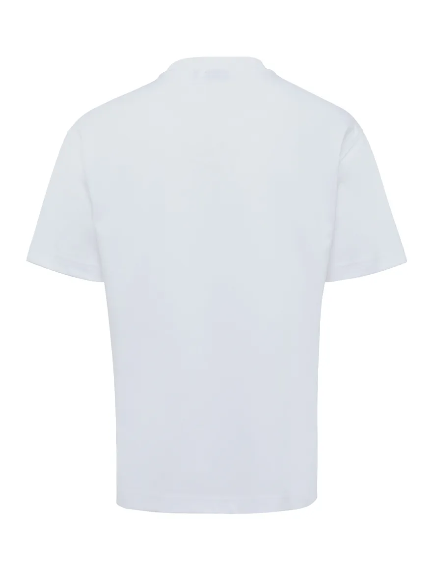 Genti T-shirt wit effen
