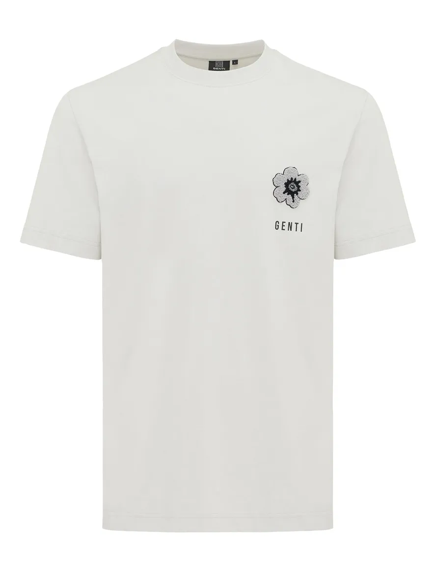 Genti T-shirt ecru effen