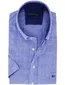 Giordano overhemd casual korte mouw blauw gemêleerd
