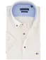 Giordano overhemd korte mouw beige gestreept regular fit
