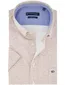 Giordano overhemd korte mouw geprint beige borstzak