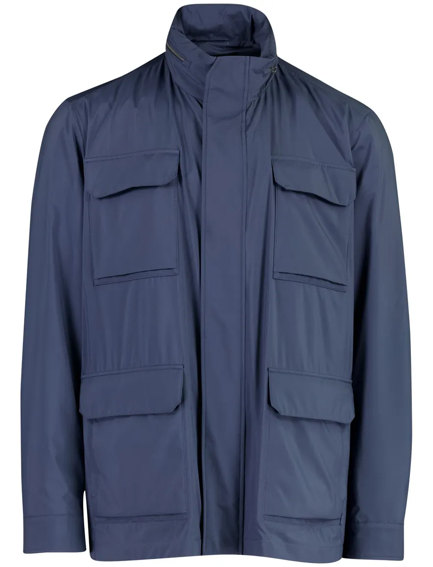 Paul & Shark regenjas blauw met borstzak