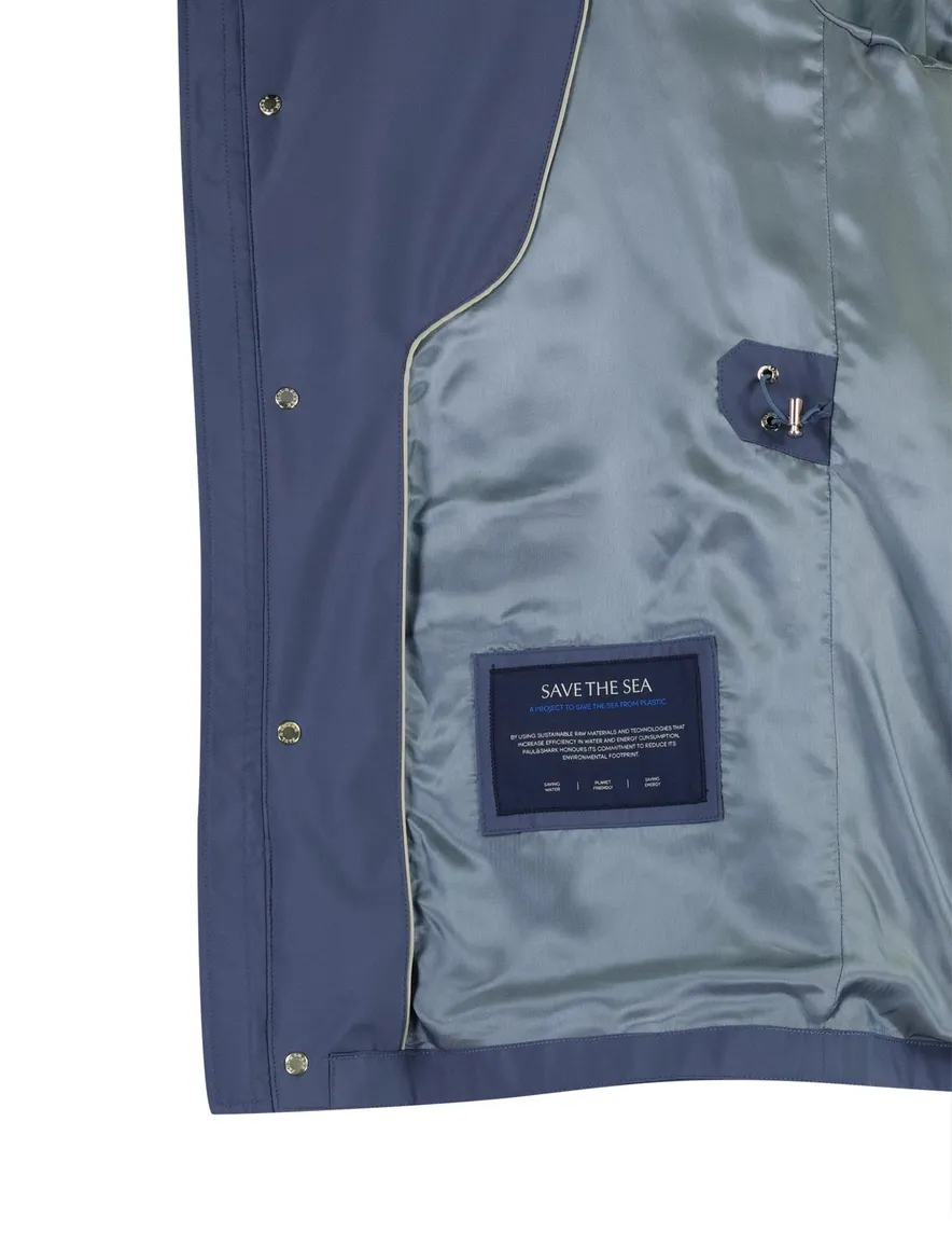 Paul & Shark regenjas blauw met borstzak