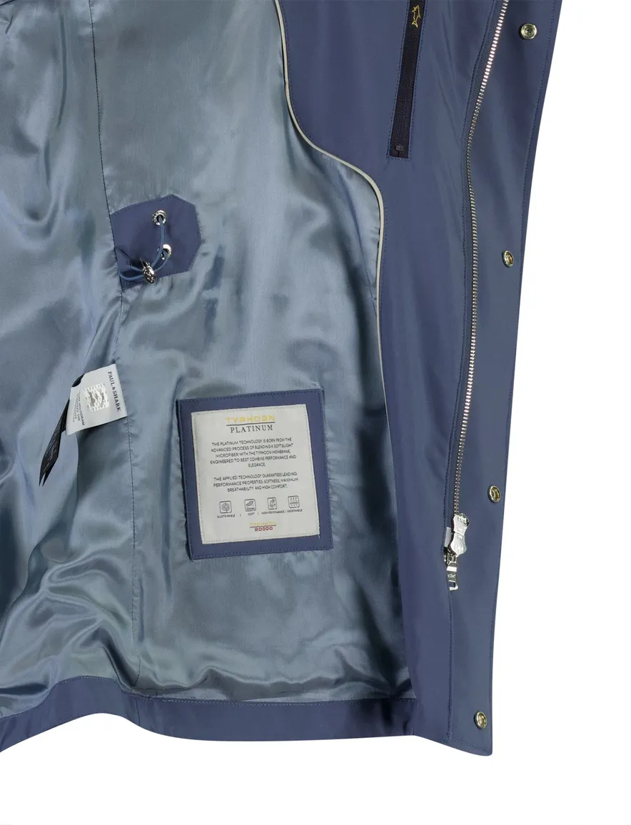 Paul & Shark regenjas blauw met borstzak
