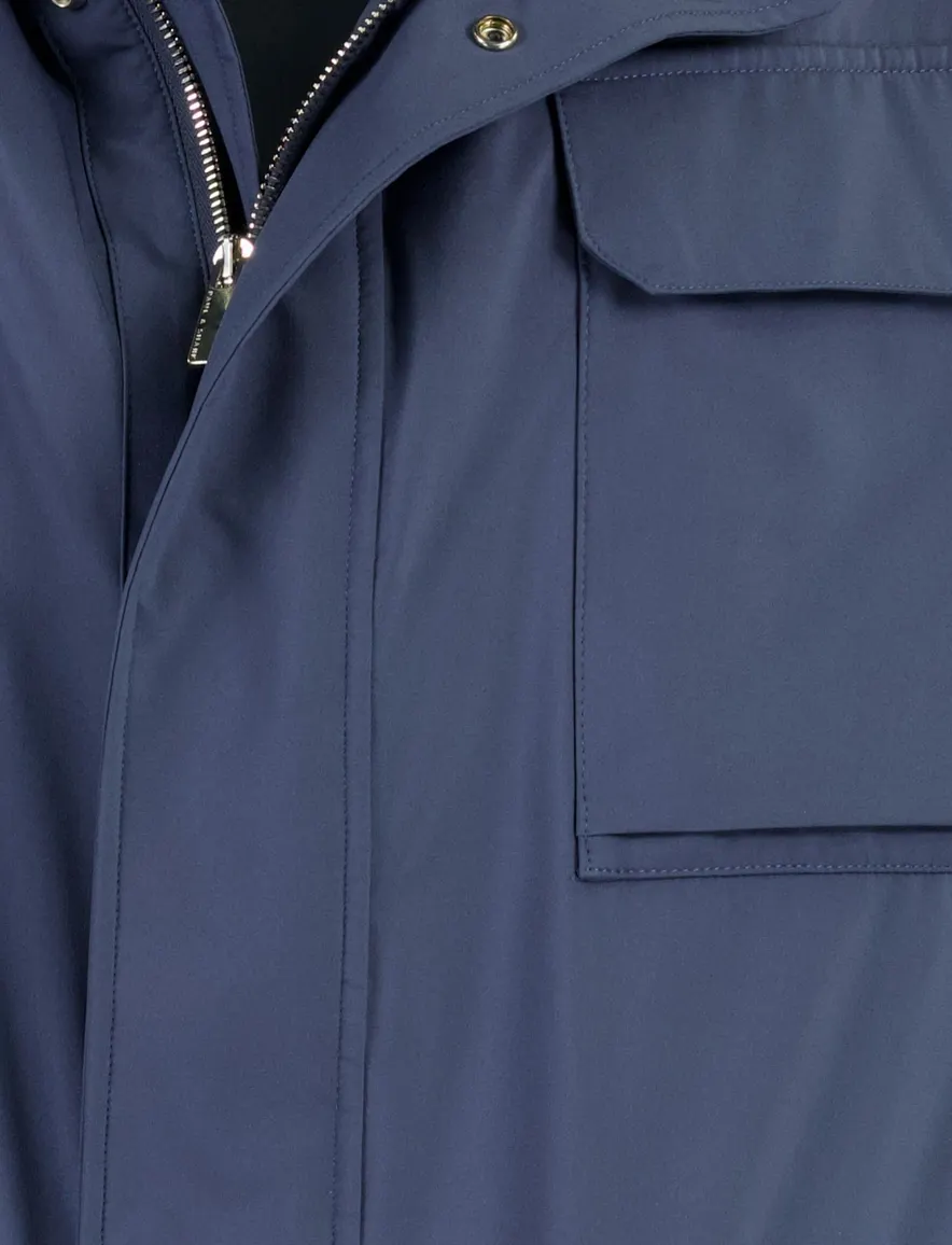 Paul & Shark regenjas blauw met borstzak