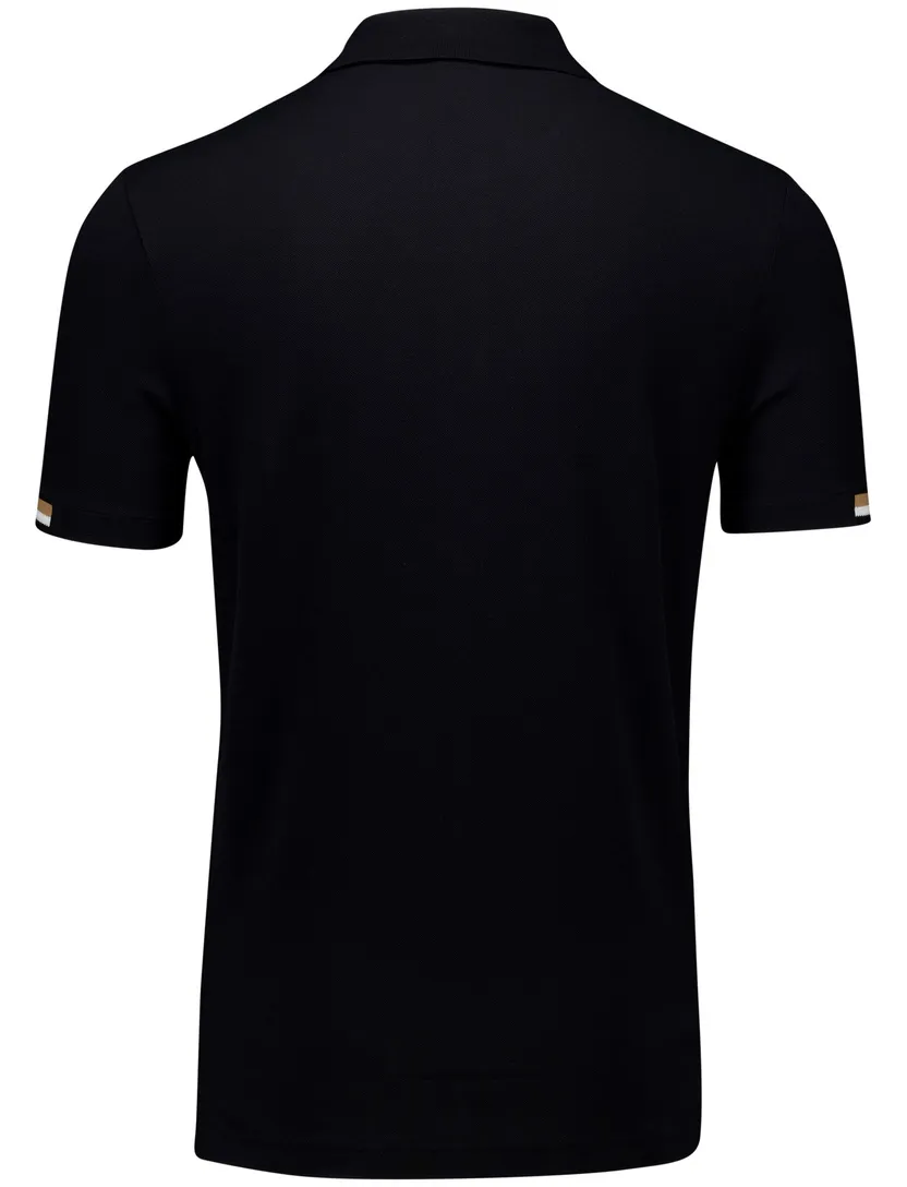 Boss Parlay polo zwart 2 knoops fastener
