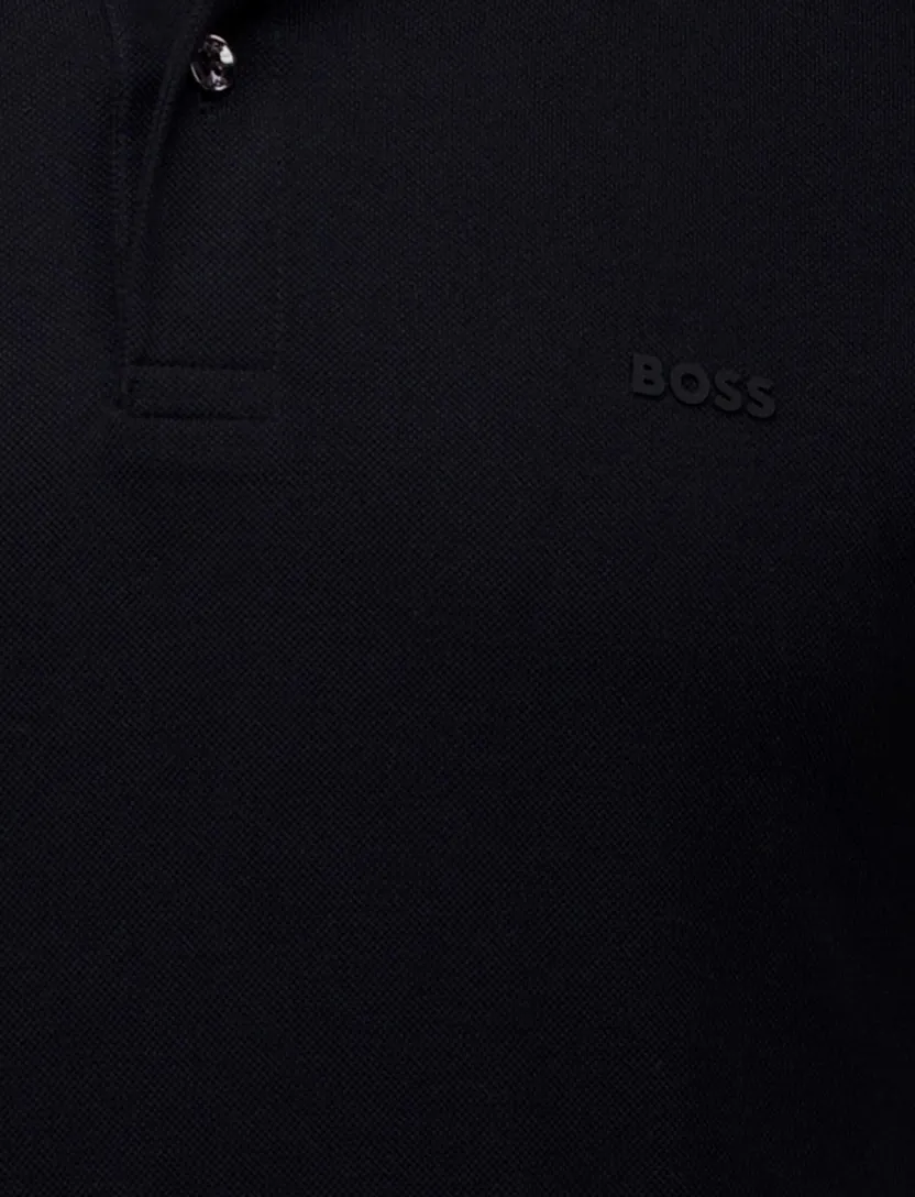 Boss Parlay polo zwart 2 knoops fastener