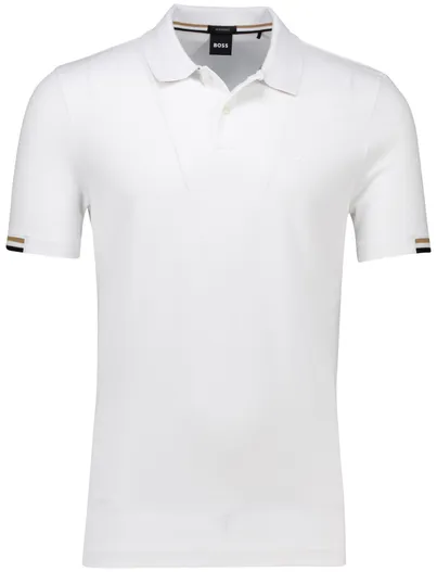 Hugo Boss Boss Black Parlay polo wit effen 2-knoops