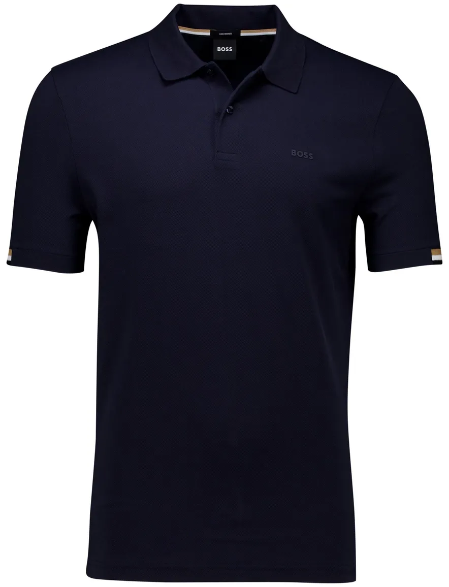 Boss Black Parlay polo donkerblauw pique