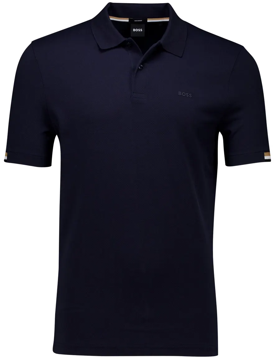 Boss Black Parlay poloshirt donkerblauw pique